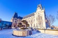 Palace of culture in central square Royalty Free Stock Photo