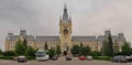 Panorama of Palace of Culture - landmark attraction in Iasi, Romania Royalty Free Stock Photo