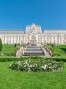 The Palace of Culture in Iasi, Romania. Rearview from the Palas Garden of The Palace of Culture, the symbol of the city of Iasi on