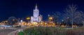 The palace of Culture and science at the center of Warsaw, Poland