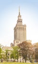 Palace of Culture and Science Palac Kultury i Nauki in Warsaw city downtown, Poland. Royalty Free Stock Photo