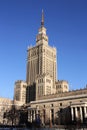 Palace of Culture and Science in Warsaw (Poland) Royalty Free Stock Photo