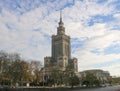 Palace of Culture and Science in Warsaw Poland Royalty Free Stock Photo