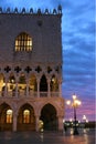 Palace of Doge's in Venice sunrise Royalty Free Stock Photo