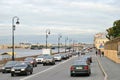 Palace Embankment in Petersburg, Russia Royalty Free Stock Photo