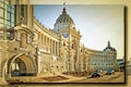 Palace of farmers, Kazan. Imitation of a picture. Oil paint. Rendring