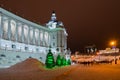 Winter evening in front of the Palace of Farmers, Ministry of Agriculture and Food of Republic of Tatarstan in Kazan