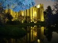 Palace of Fine Arts with blue tree Royalty Free Stock Photo