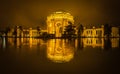 Palace of Fine Arts & Golden Sky Royalty Free Stock Photo