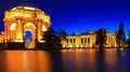 Palace of Fine Arts at Night in San Francisco Royalty Free Stock Photo