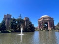 Palace of Fine Arts in San Francisco, California against a blue sky Royalty Free Stock Photo