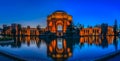 Palace of Fine Arts at sunset in San Francisco California Royalty Free Stock Photo