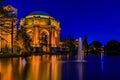 Palace of Fine Arts at sunset in San Francisco California Royalty Free Stock Photo