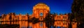 Palace of Fine Arts at sunset in San Francisco California Royalty Free Stock Photo