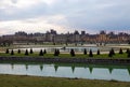 Palace of Fontainebleau in France at sunset