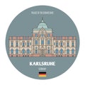 Palace of the Grand Duke in Karlsruhe, Germany. Architectural symbols of European cities