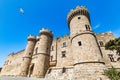 The Palace of the Grand Master of the Knights of Rhodes, Greece. Famous Knights Grand Master Palace Royalty Free Stock Photo