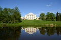 Palace on hill in Pavlovsk park Royalty Free Stock Photo