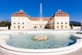 Palace Hof with a fountain, Lower Austria, Austria Royalty Free Stock Photo