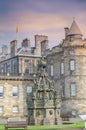 Palace of Holyroodhouse, Forecourt fountain in the Palace of Holyroodhouse.