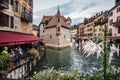 Palace I`lle on Thiou River on Annecy Old Town Royalty Free Stock Photo