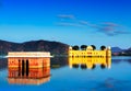 The palace Jal Mahal at sunset. Jaipur, Rajasthan, India Royalty Free Stock Photo