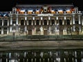 Palace of Justice in Bucharest, at night Royalty Free Stock Photo