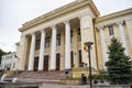 The Palace of Justice or Palatul Justitiei romanian in the downtown of city Ramnicu Valcea. Neo classical building architecture