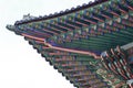 Palace of Korea,Korean Wooden Roof,Gyeongbokgung Palace in Seoul , South Korea Royalty Free Stock Photo