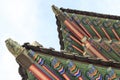 Palace of Korea,Korean Wooden Roof,Gyeongbokgung Palace in Seoul , South Korea Royalty Free Stock Photo