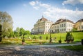 The Palace in Ludwigsburg, Germany with baroque garden