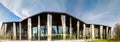 Palace of Music in Strasbourg. Modern architecture. Glass and metal. A beautiful geo-geometric building Royalty Free Stock Photo