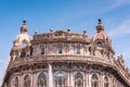 The palace of the New Stock Exchange on Piazza Raffaele de Ferrari in Genoa, Region Liguria, Italy