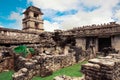 The Palace observation tower in Palenque, Maya city in Chiapas, Mexico Royalty Free Stock Photo