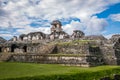 Palace and observatory at mayan ruins of Palenque - Chiapas, Mexico Royalty Free Stock Photo