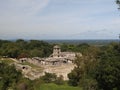 Palace and the observatory in Palenque Royalty Free Stock Photo