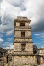 Palace observatory tower at mayan ruins of Palenque - Chiapas, Mexico Royalty Free Stock Photo