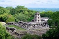 Palace at the Palenque archaeological site, Mexico Royalty Free Stock Photo