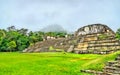 The Palace at the Maya Archeological Site in Palenque, Mexico Royalty Free Stock Photo