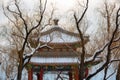 Beijing Summer Palace in snow, China