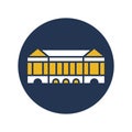 Palace of Parliament, Bucharest, Romania, white house fully editable vector icons