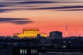 Palace of Parliament in Bucharest at twilight Royalty Free Stock Photo