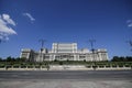 The Palace of Parliament building in Bucharest as seen from Piata Constitutiei Constitution Square Royalty Free Stock Photo