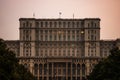 Palace of Parliament at night time, Bucharest, Romania Royalty Free Stock Photo