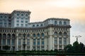 Palace of Parliament at night time, Bucharest, Romania Royalty Free Stock Photo