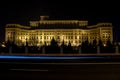 Palace of Parliament at night time, Bucharest, Romania Royalty Free Stock Photo