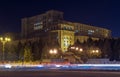 The Palace of the Parliament or People's House during night time Royalty Free Stock Photo