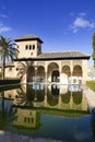 Palace of Partal zone. Alhambra Royalty Free Stock Photo