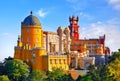 Palace of Pena in Sintra. Lisbon, Portugal. Royalty Free Stock Photo