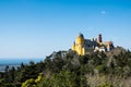 Palace of Pena in Sintra. Lisbon, Portugal. Famous landmark. Royalty Free Stock Photo